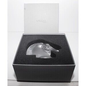 Lalique Longchamp Horse Crystal Sculpture Rare 10119400 Mascot hood ornament